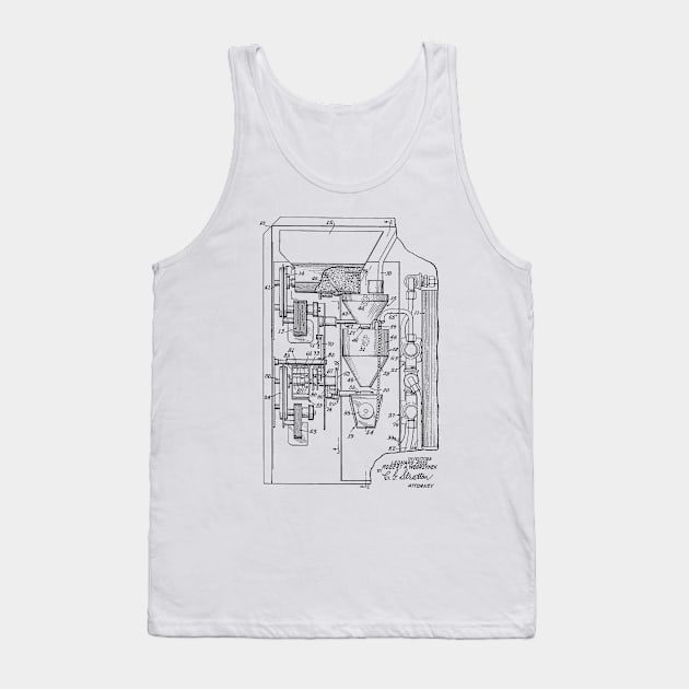 Coffee Brewing Machine Vintage Patent Hand Drawing Tank Top by TheYoungDesigns